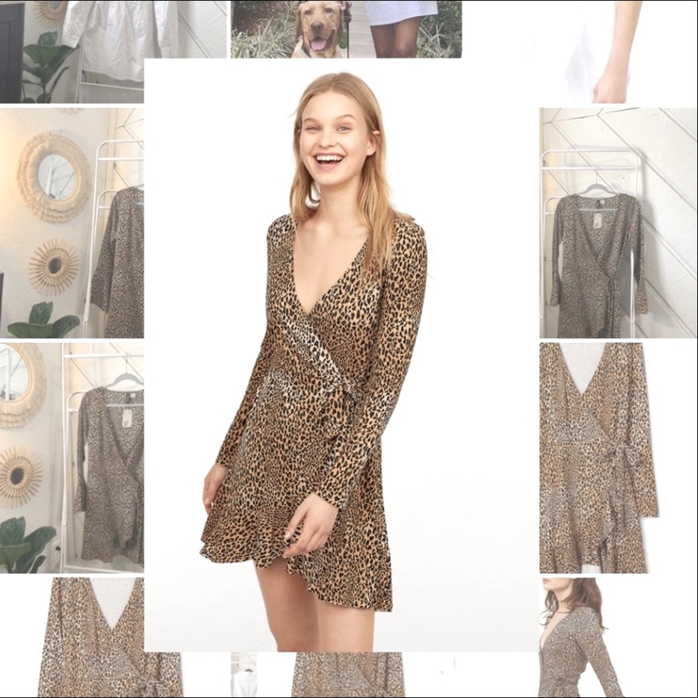 H&M Leopard Wrap Dress
